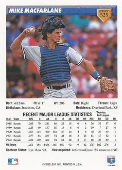 Mike Macfarlane  baseball card collectible - Main Image 2