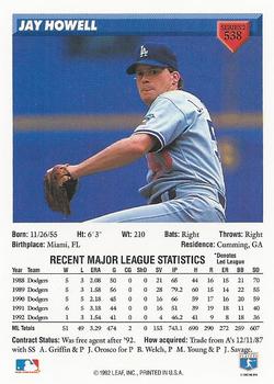 Jay Howell  baseball card collectible - Main Image 2