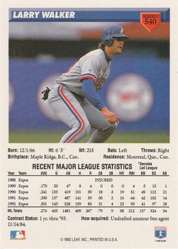 Larry Walker  baseball card collectible - Main Image 2