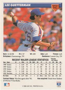 Lee Guetterman  baseball card collectible - Main Image 2