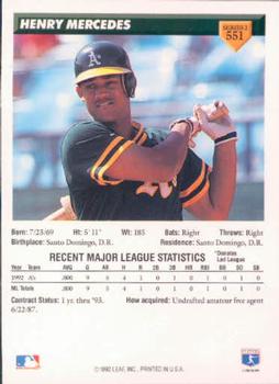 Henry Mercedes  baseball card collectible - Main Image 2