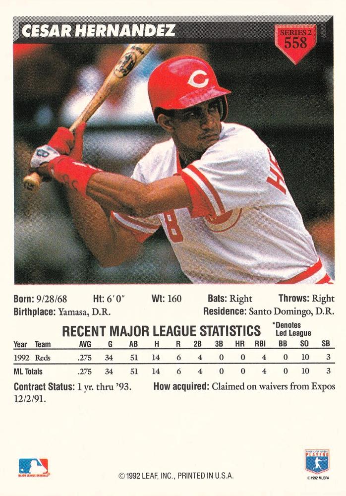 Cesar Hernandez  baseball card collectible - Main Image 2