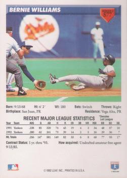 Bernie Williams  baseball card collectible - Main Image 2