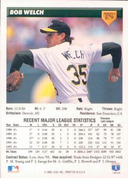Bob Welch  baseball card collectible - Main Image 2
