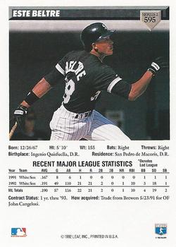 Este Beltre  baseball card collectible - Main Image 2