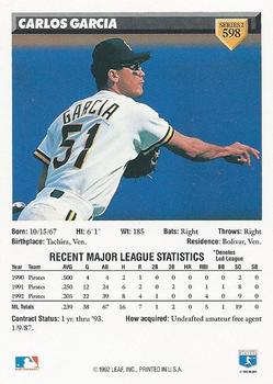 Carlos Garcia  baseball card collectible - Main Image 2