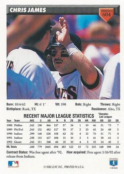 Chris James  baseball card collectible - Main Image 2