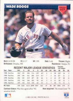 Wade Boggs  baseball card collectible - Main Image 2