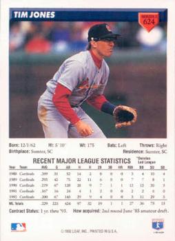 Tim Jones  baseball card collectible - Main Image 2