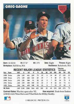 Greg Gagne  baseball card collectible - Main Image 2