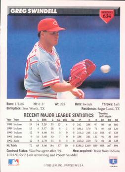 Greg Swindell  baseball card collectible - Main Image 2