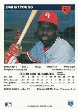 Dmitri Young  baseball card collectible - Main Image 2