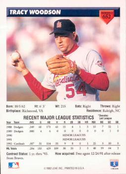 Tracy Woodson  baseball card collectible - Main Image 2