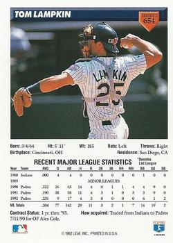 Tom Lampkin  baseball card collectible - Main Image 2