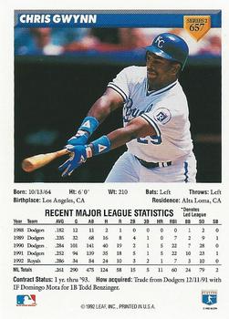 Chris Gwynn  baseball card collectible - Main Image 2