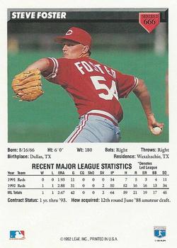 Steve Foster  baseball card collectible - Main Image 2