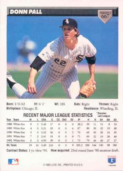 Donn Pall  baseball card collectible - Main Image 2