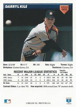 Darryl Kile  baseball card collectible - Main Image 2