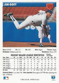 Jim Gott  baseball card collectible - Main Image 2