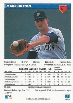 Mark Hutton  baseball card collectible - Main Image 2