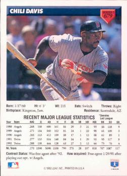 Chili Davis  baseball card collectible - Main Image 2