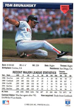 Tom Brunansky  baseball card collectible - Main Image 2