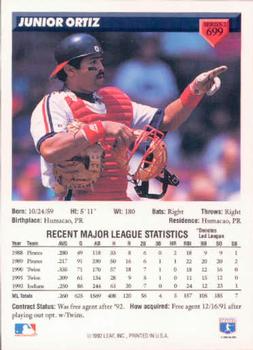 Junior Ortiz  baseball card collectible - Main Image 2