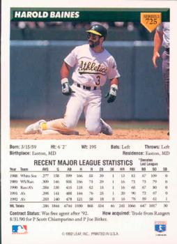 Harold Baines  baseball card collectible - Main Image 2