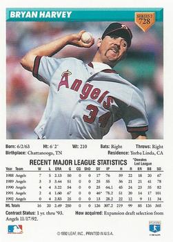 Bryan Harvey  baseball card collectible - Main Image 2