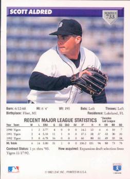 Scott Aldred  baseball card collectible - Main Image 2