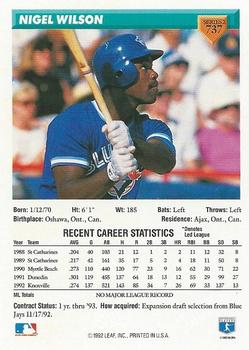 Nigel Wilson  baseball card collectible - Main Image 2