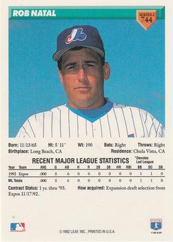 Rob Natal  baseball card collectible - Main Image 2