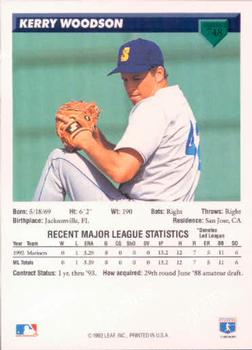 Kerry Woodson  baseball card collectible - Main Image 2