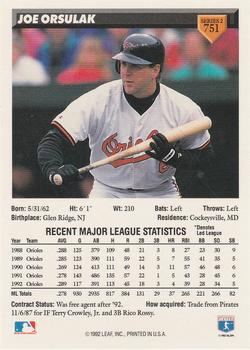 Joe Orsulak  baseball card collectible - Main Image 2