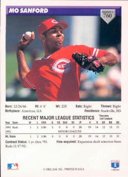 Mo Sanford  baseball card collectible - Main Image 2