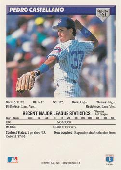 Pedro Castellano  baseball card collectible - Main Image 2