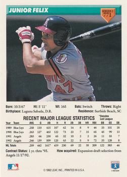 Junior Felix  baseball card collectible - Main Image 2