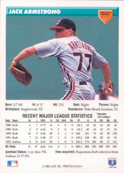 Jack Armstrong  baseball card collectible - Main Image 2