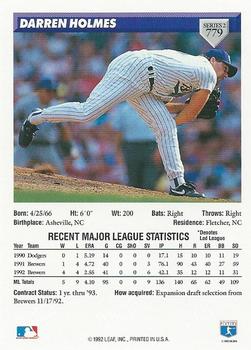 Darren Holmes  baseball card collectible - Main Image 2