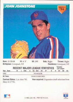 John Johnstone  baseball card collectible - Main Image 2