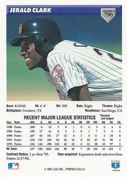 Jerald Clark  baseball card collectible - Main Image 2