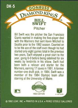 Bill Swift  baseball card collectible - Main Image 2