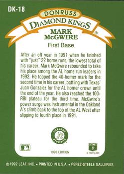 Mark McGwire  baseball card collectible - Main Image 2