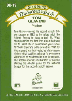 Tom Glavine  baseball card collectible - Main Image 2