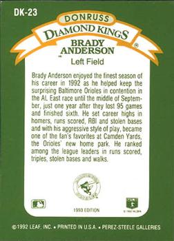 Brady Anderson  baseball card collectible - Main Image 2