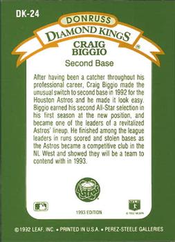 Craig Biggio  baseball card collectible - Main Image 2