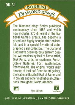 Diamond Kings Checklist  baseball card collectible - Main Image 2