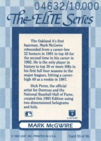 Mark McGwire  baseball card collectible - Main Image 2