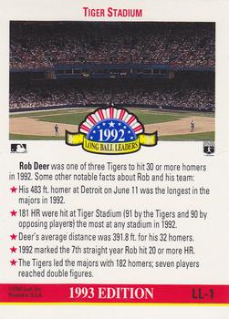 Rob Deer  baseball card collectible - Main Image 2