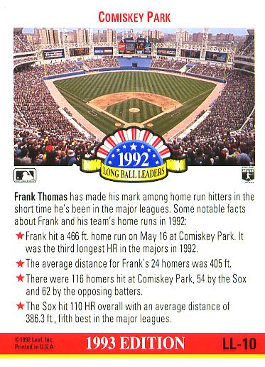 Frank Thomas  baseball card collectible - Main Image 2
